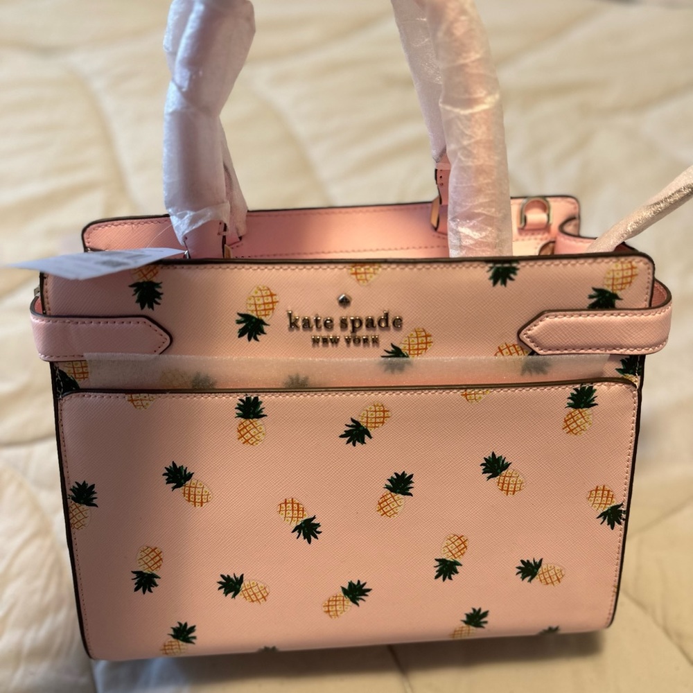 BNWT kate spade Staci Medium Pineapple Satchel Shoulder Bag
